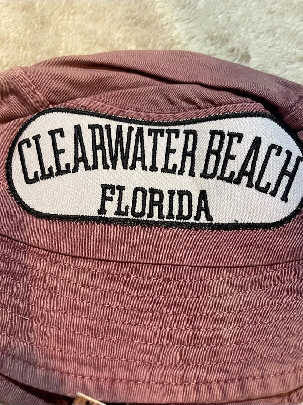 Clearwater Beach Florida Bucket Hat - Dusty Mauve NWT